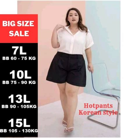 Jual Celana Pendek Wanita Jumbo Premium Hotpants Bigsize Korean Style