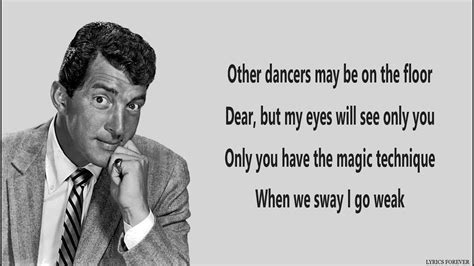 SWAY - Dean Martin 🎺 (Lyrics) Chords - Chordify