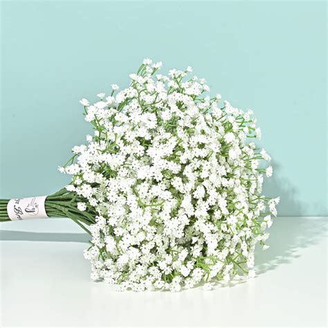 Amazon Yastouay Babys Breath Artificial Flowers 30Pcs Fake White