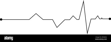 Icono De Línea De Latido Icono De Línea De Cardiograma Ekg Y Símbolo Cardio Línea Del Pulso