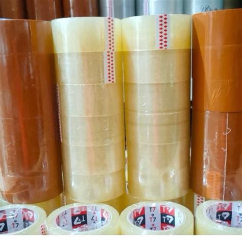 jual lakban  pack isi  roll bening  coklat high quality shopee