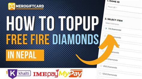 How To Top Up Free Fire Diamonds In Nepal At Merogiftcard YouTube