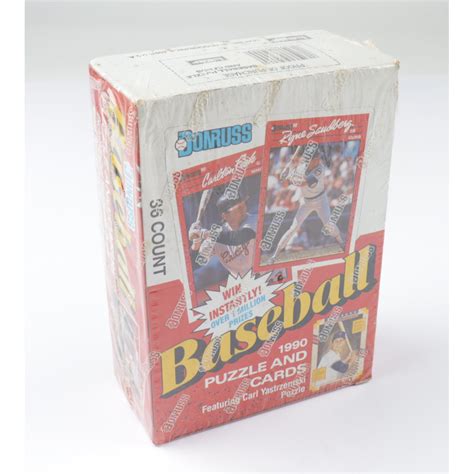 1990 Donruss Baseball Puzzle And Cards Hobby Box Of 36 Packs