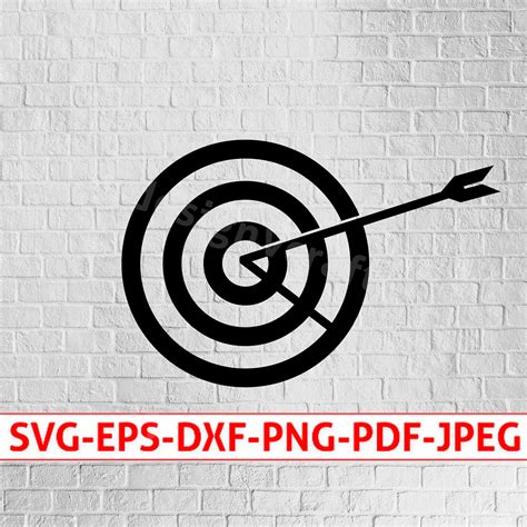 Target Board Svg Target Bullseye Svg Arrow Stuck Target Etsy