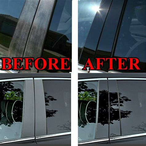 For Ford Explorer Sport Trac 2007 2010 Black Pillar Posts Door Trim Decal Covers Ebay