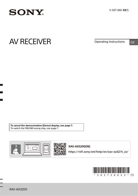 Sony Xav Ax3200 Operating Instructions Manual Pdf Download Manualslib