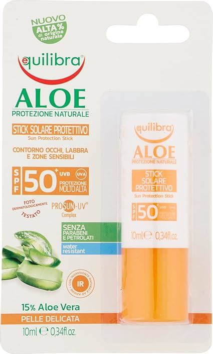 Equilibra Solari Aloe Stick Solare Protettivo Spf 50 Stick Solare A