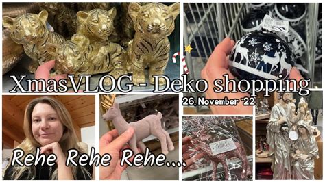 XmasVLOG Deko Shopping Weihnachtsdeko Ich Hab Ein Rehe Problem