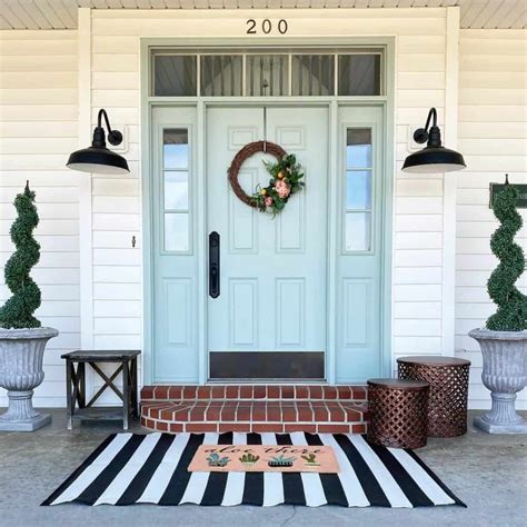 Blue Transom Door With Gooseneck Barn Lights Soul Lane