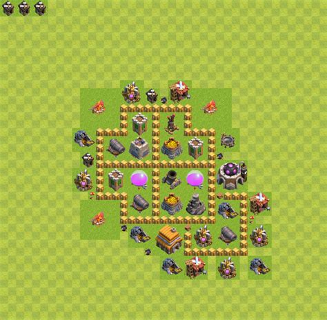 Diseño Ayuntamiento nivel 5 para farming TH5 Aldea Perfecta COC