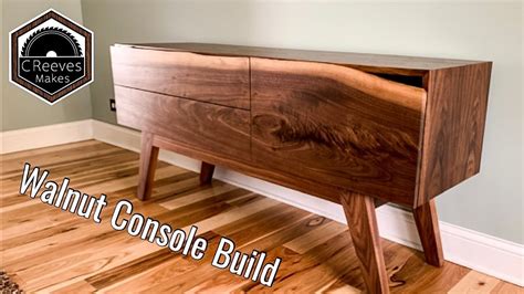 CReeves Makes Walnut Live Edge Console Build YouTube