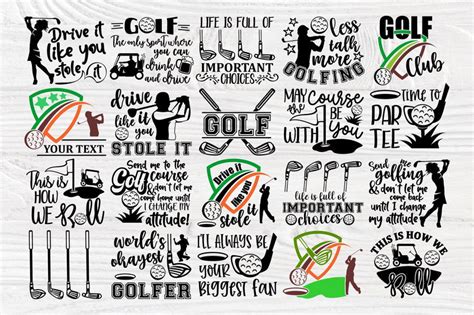 Golf SVG Bundle, Golf Svg Cut Files, Golf Club Svg - So Fontsy