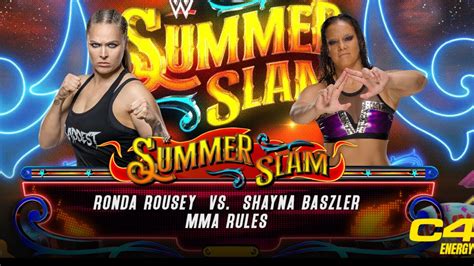 Wwe K Ronda Rousey Vs Shayna Baszler Mma Rules Match Youtube