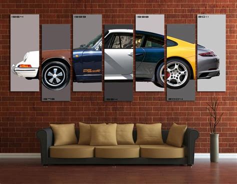 Porsche Wall Art Canvas Set Living Room Decor Porsche Etsy