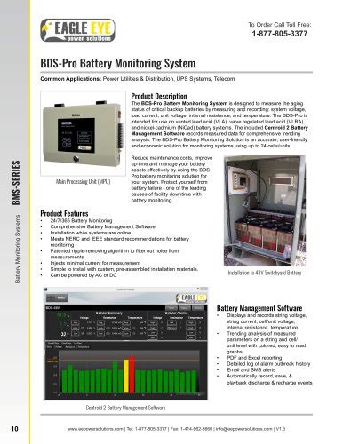 Bqms Battery Monitoring System Eagle Eye Power Solutions Pdf Catalogs Technical