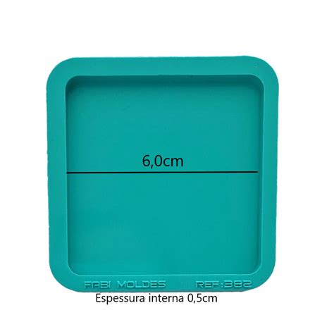 Molde Silicone Resina Quadrado Eternizar Foto Chaveiro 6 Cm R 382