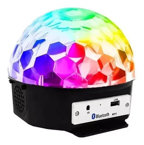 Globo De Luz Led Giratorio Festa Balada Mp Usb Bluetooth