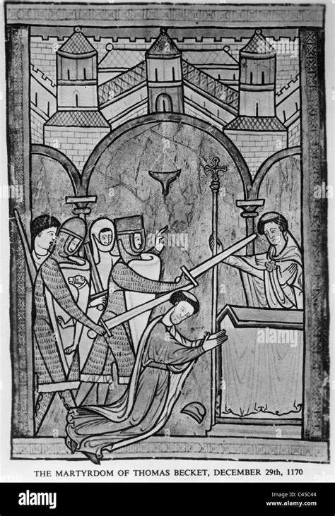 Assassinat De Thomas Becket Banque D Images Noir Et Blanc Alamy