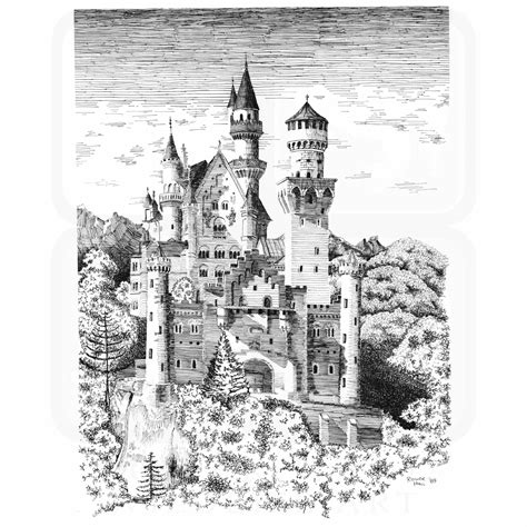 Neuschwanstein Castle Germany Signed Fine Art Print