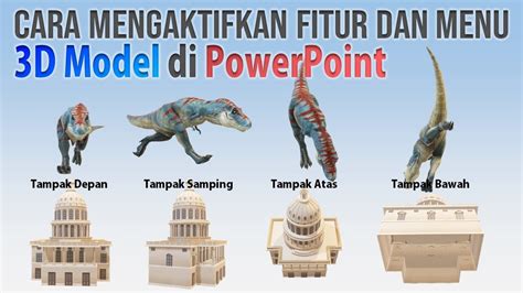 Cara Mengaktifkan Fitur Dan Menu 3d Model Di Powerpoint Youtube