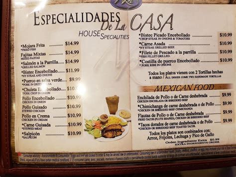 Menu At Las Delicias Restaurant Phoenix