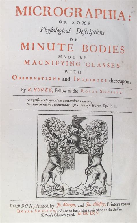 Robert Hooke And His Micrographia Cambridge University Library Special Collections