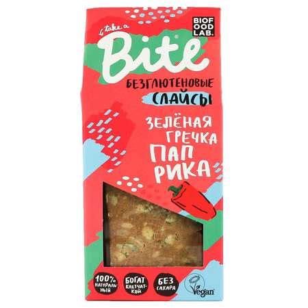 Слайс Take a Bite из зеленой гречки с чесноком и паприкой 100г купить ...