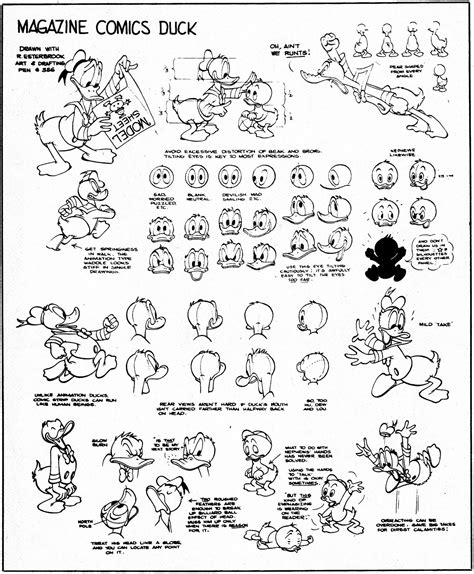 Paperwalker Carl Barks Magazine Donald Duck Model Sheet