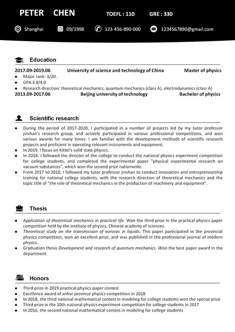 Study Abroad Sample Resume For Abroad Application How To Write The