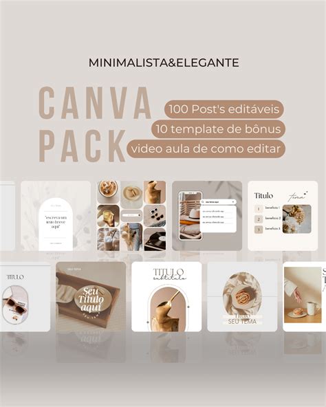 Pack Canva Minimalista Elegante Thayne Amaral Hotmart