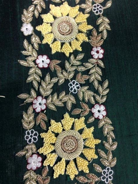 Gold Work Embroidery New Embroidery Designs Zardozi Embroidery