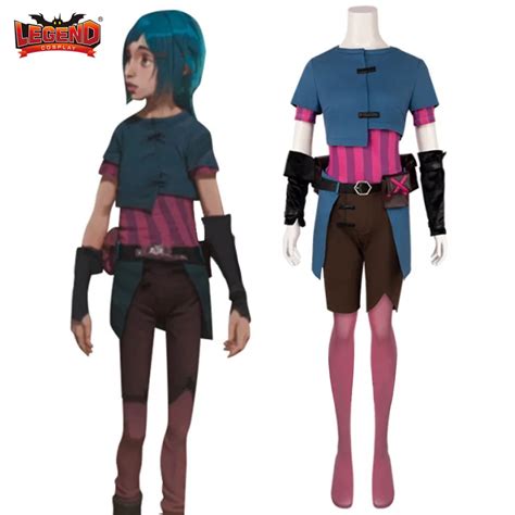 Game Lol Arcane Powder Cosplay Costume Young Jinx Cosplay Costume