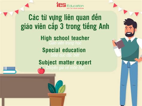 Giáo viên cấp 3 hoặc giáo viên phổ thông trong tiếng Anh là gì