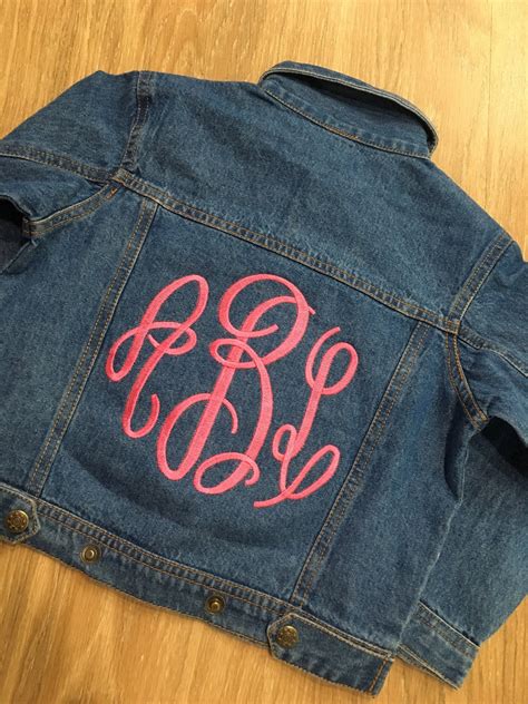 Kid's Monogrammed Denim Jacket - Etsy