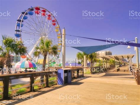 Carolina Beach Boardwalk Ferris Wheel Stock Photo Download Image Now