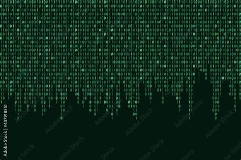 Binary Code Matrix Background Green Digits Binary Texture Stock