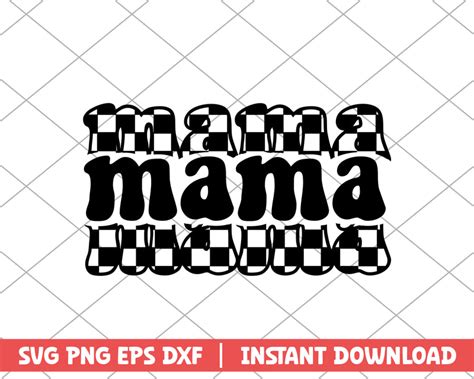 Mama Checkerboard Pattern Mothers Day Svg Svg Files For Cricut