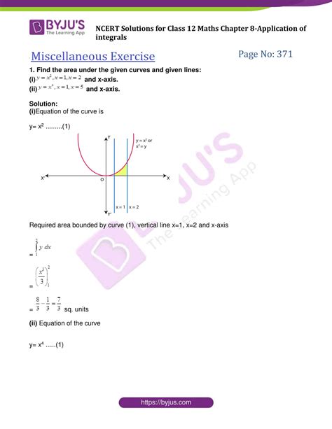 NCERT Solutions For Class 12 Maths Chapter 8 Application Of Integrals