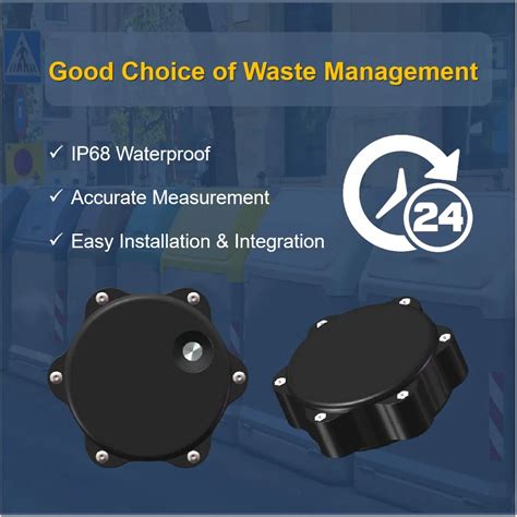 Smart Waste Bin Ultrasonic Distance Level Detector Trash Can Sensor