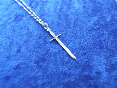 Excalibur Sword Celtic Charm Pendant Necklace In 925 Sterling Silver