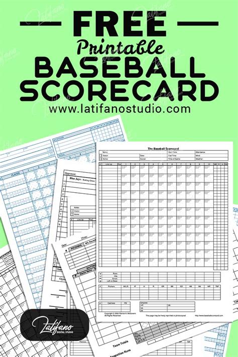 Collection Of Free Printable Baseball Scorecard Pdf Scorecard