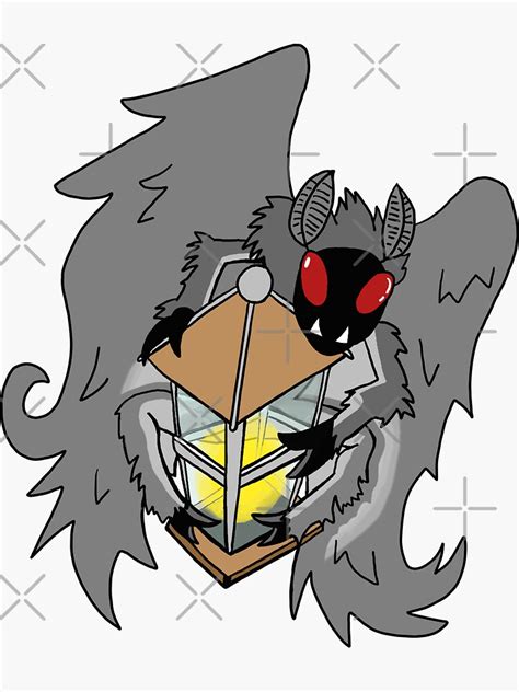 Mothman Loves Lamp Sticker For Sale By Snkkreatures Redbubble