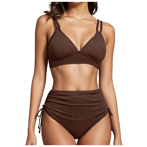 Women Bikini Set Padded Push Up Bathing Suit Two Piece Set High Waist