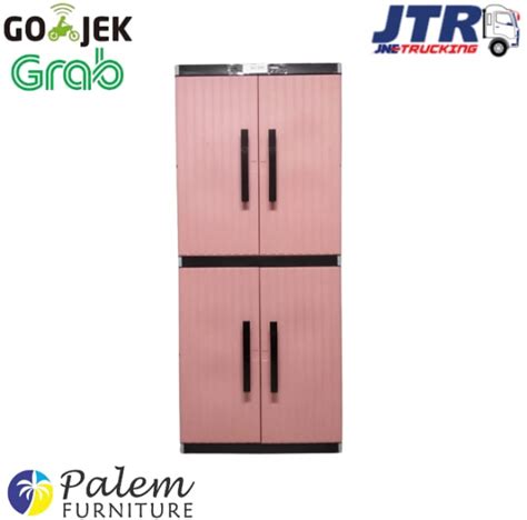 LEMARI PLASTIK MIAMI ORLANDO PREMIUM SERBAGUNA 2 PINTU JUMBO FULL RAK