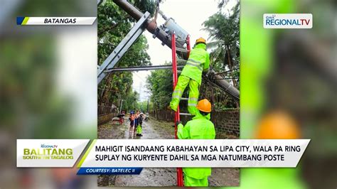 Balitang Southern Tagalog Mahigit Isandaang Kabahayan Sa Lipa City