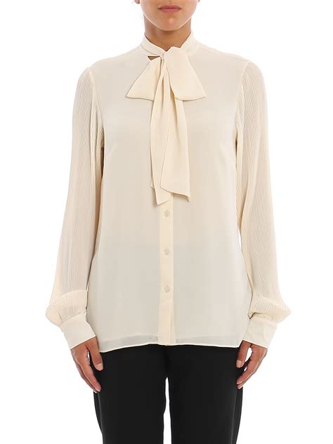 Shirts Michael Kors Pussy Bow Shirt MU240E57R3110 Thebs