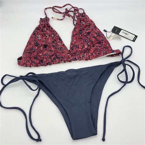 Tavik Swim New Tavik Blue Red Bikini Size M Poshmark