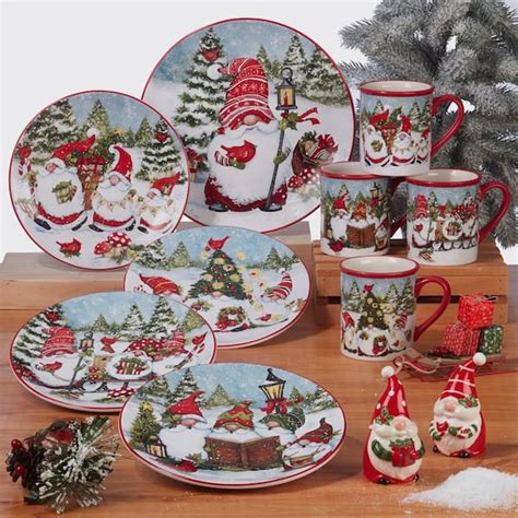 Certified International Christmas Gnomes 16 Pcs Assorted Colors