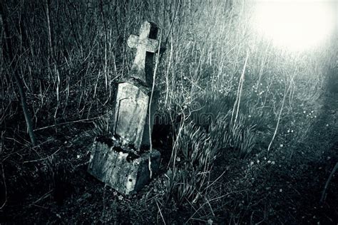 Cemetery night stock photo. Image of graveyard, gothic - 56618584