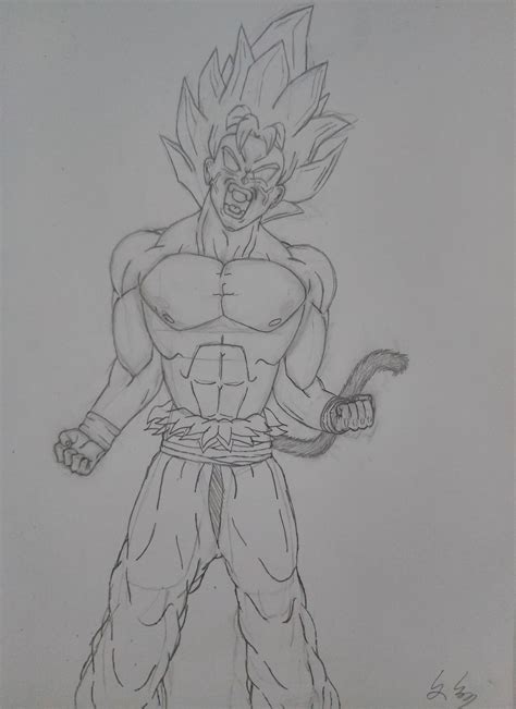 ssj raging goku fanart by me[OC] : r/dbz